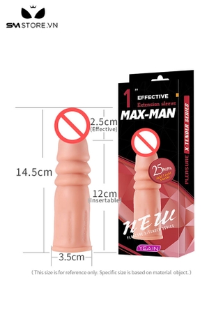 SMT4145 - Bao đôn dên silicon co giãn có đường gờ ở giữa dài 14.5cm