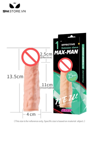 SMT4146 - Bao cao su đôn dên silicon đàn hồi có gân nổi dài 13.5cm