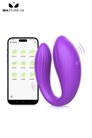 SMT4198 - Trứng rung 2 đầu vân dọc có 10 tần số điều khiển qua APP