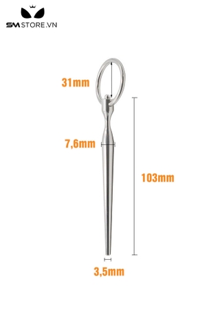 SMT422 - Đồ chơi niệu đạo SM sounding dài 103mm chất liệu inox
