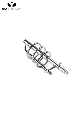 SMT4233 - Đồ chơi niệu đạo inox rỗng có móc nối 4 vòng dài 98mm