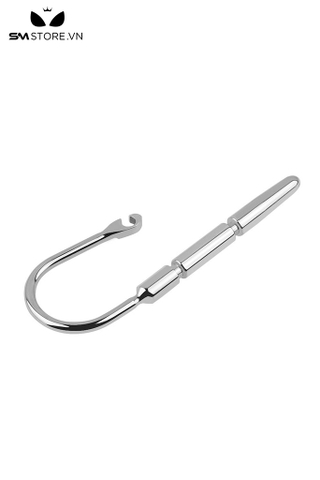 SMT4234 - Đồ chơi kích thích niệu đạo inox cho nam có móc nối với 2 vòng