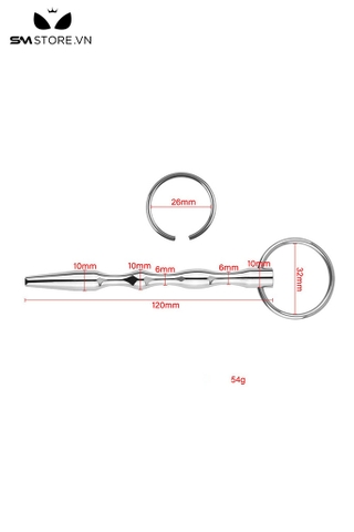 SMT4250 - Sounding inox niệu đạo có lỗ thông suốt với chuỗi hạt tròn