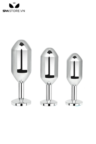 SMT4256 - Đồ chơi hậu môn inox cao cấp dáng hình thoi thuôn dài