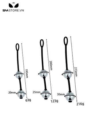 SMT4274 - Đồ chơi hậu môn anal beads với chuỗi 2 hạt inox bóng