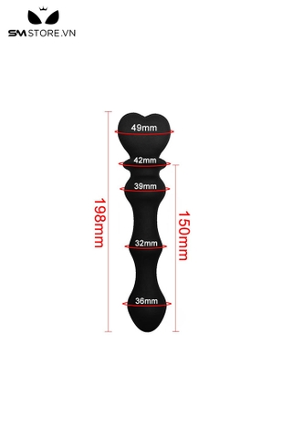 SMT4276 - Đồ chơi hậu môn anal beads với 4 tầng hạt với phần đuôi chặn