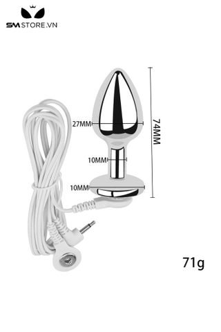 SMT4282 - Đồ chơi hậu môn butt plug inox hình búp sen dài 74 và 88mm