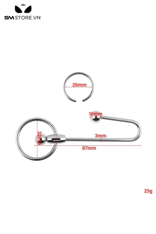 SMT4288 - Sounding niệu đạo inox không gỉ hơi cong nhẹ dài 87mm
