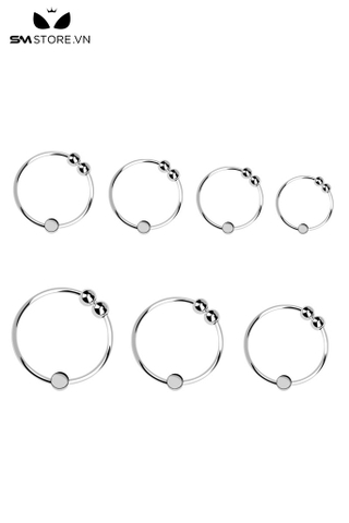 SMT4290 - Vòng đeo cu inox không gỉ với chuỗi bi hạt có 7 kích cỡ