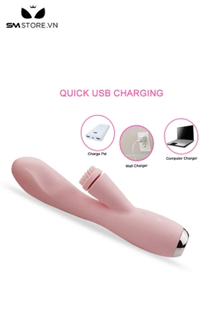 SMT4316 - Máy rung 2 đầu có bàn chải xoay dài 195mm chất liệu silicon