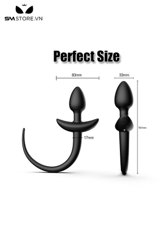 SMT4436 - Đuôi heo cosplay điều khiển từ xa và 12 tần số rung dài 167mm