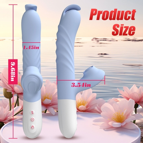 SMT4352 - Máy rung đầu dương vật có nhánh phụ hút âm đạo có 7 chế độ