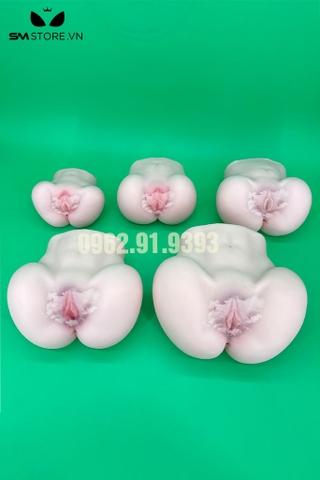 SMT443 - Mông giả silicon nguyên khối có âm đạo và hậu môn 5 size