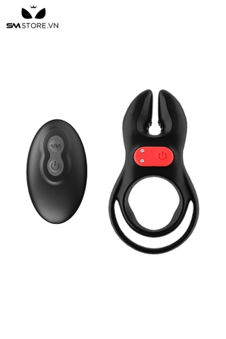 SMT4440 - Kẹp núm vú mix vòng đeo dương vật điều khiển từ xa dài 9.7cm