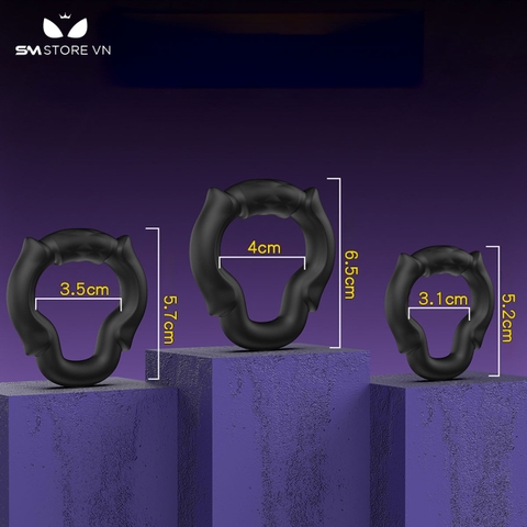 SMT4443 - Set 3 vòng đeo dương vật silicon mềm và co giãn có 3 kích cỡ