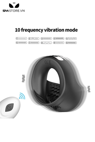 SMT4464 - Vòng rung đeo dương vật có gai mềm trong điều khiển từ xa
