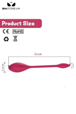 SMT4482 - Trứng rung 2 đầu không dây điều khiển qua APP dài 21cm