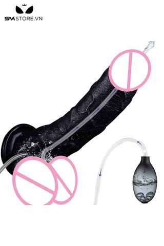 SMT4495 - Dương vật giả bắn tinh Châu Phi có đế hít tường dài 20,5cm
