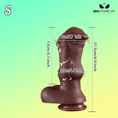 SMT4507 - Cu giả ngựa dính tường với bề mặt gân guốc có 3 size
