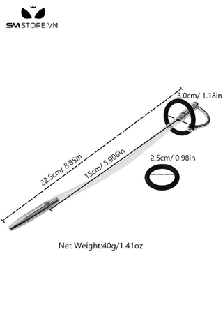 SMT4540 - Sounding silicon niệu đạo với ống trong suốt có nắp nhọn