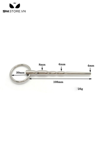 SMT4547 - Đồ chơi niệu đạo nam sounding inox có 3 tầng hạt tròn