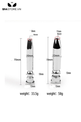 SMT4552 - Sounding inox niệu đạo inox rỗng ruột có nút chặn và 2 size