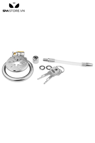 SMT4556 - Khóa dương vật inox mặt dẹt hình bông tuyết có 4 size