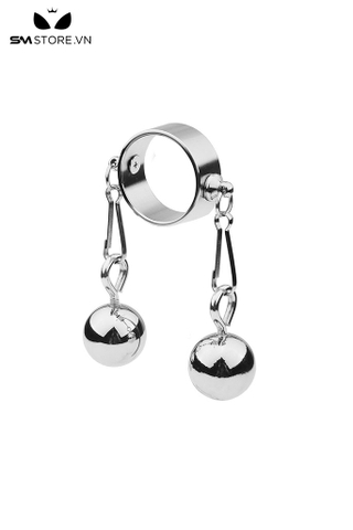 SMT4580 - Tạ đeo tinh hoàn inox không gỉ với bản vuông và dày mix bi trơn