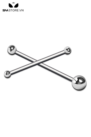 SMT4588 - Anal hook inox không gỉ dạng thanh thẳng với 2 đầu tròn