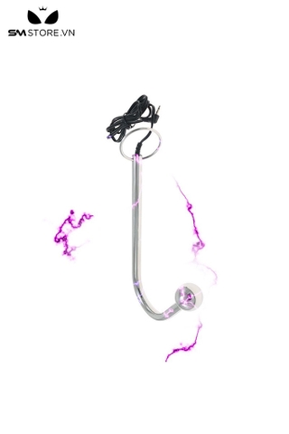 SMT4589 - Anal hook có 1 đầu bi tròn kích điện dài 20cm inox không gỉ