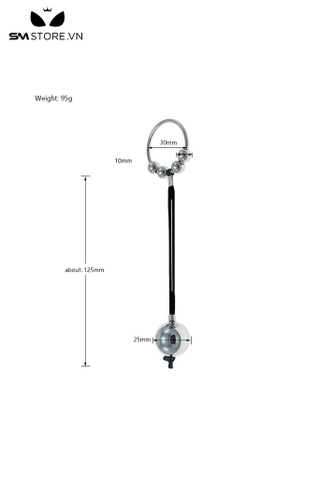 SMT4591 - Anal bead với chuỗi hạt bi tròn có vòng tròn inox