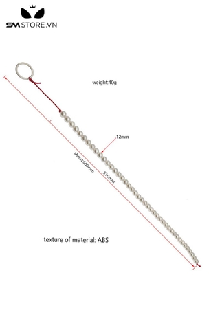 SMT4600 - Anal beads dạng chuỗi hạt ngọc trai dài 60cm dây co giãn