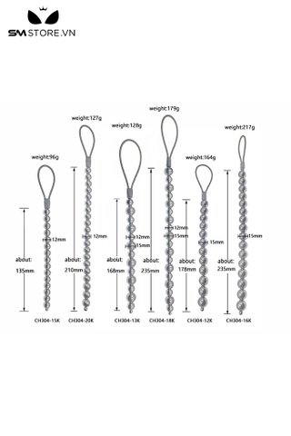 SMT4601 - Đồ chơi hậu môn anal beads chuỗi hạt bóng inox không gỉ