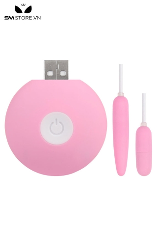 SMT4615 - Trứng rung 2 đầu sạc USB cỡ nhỏ đa tần số dài 2.8 và 4.5cm