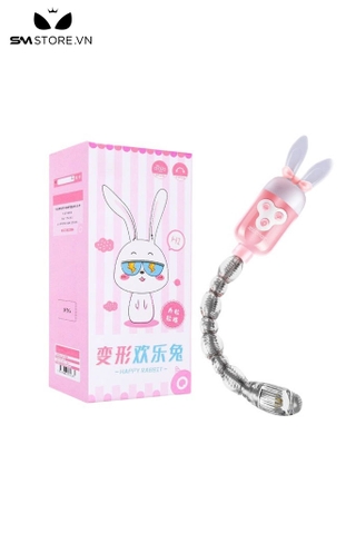 SMT4623 - Máy rung hậu môn tai thỏ dạng chuỗi hạt có 10 tần số 17.5cm