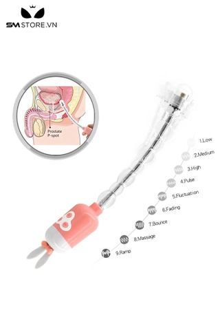 SMT4623 - Máy rung hậu môn tai thỏ dạng chuỗi hạt có 10 tần số 17.5cm