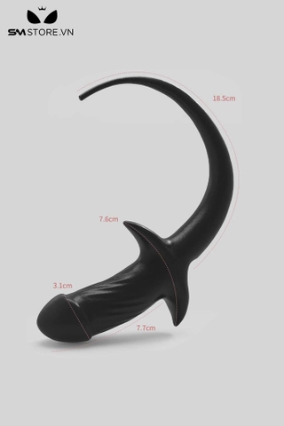 SMT4643 - Cosplay đuôi chó silicon đàn hồi dài 18.5cm thiết kế trơn dài