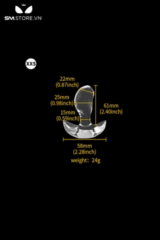 SMT4645 - Đồ chơi hậu môn silicon hình quả xoài phần đế loe rộng