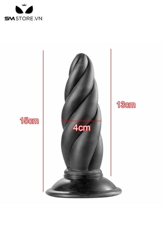SMT4653 - Butt plug có đế dính tường thiết kế hình xoắn ốc dài 15cm