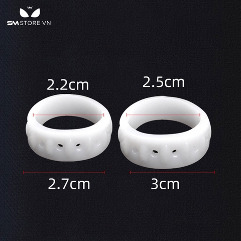 SMT4658 - Vòng đeo cu silicon trắng đục có lỗ nhỏ thoáng khí dài 2.7 và 3cm