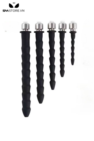 SMT4688 - Sounding silicon kích thích niệu đạo có nắp chặn inox rỗng giữa