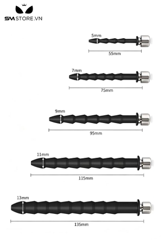 SMT4688 - Sounding silicon kích thích niệu đạo có nắp chặn inox rỗng giữa