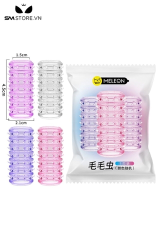 SMT4692 - Set 4 món bao cao su đôn có gai mềm hở đầu dài 4.5cm