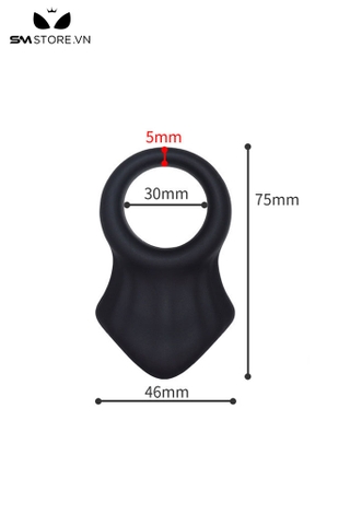 SMT4702 - Vòng đeo dương vật silicon với thiết kế ôm khít dài 75mm