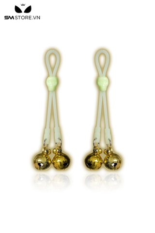 SMT4755 - Kẹp ti nipple play dạng thít với dây silicon đính 2 chuông