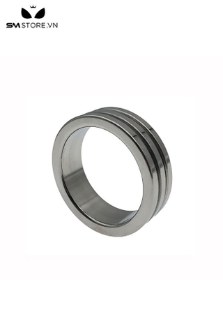 SMT4872 - Vòng đeo dương vật inox không gỉ với rãnh kép và 4 size