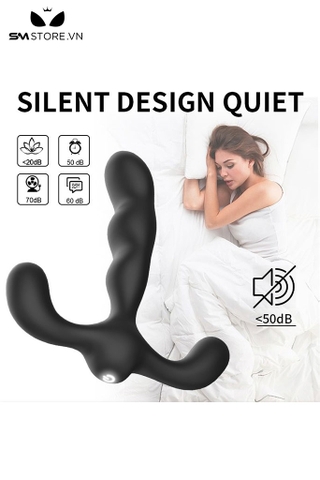 SMT4887 - Máy rung hậu môn 3 đầu sốc điện dài 125mm sạc điện