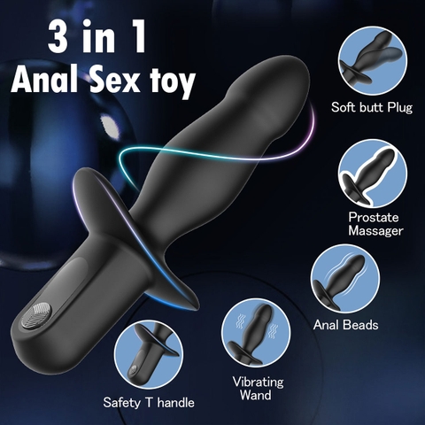 SMT4889 - Máy rung hậu môn cầm tay có 10 chế độ rung dài 16cm