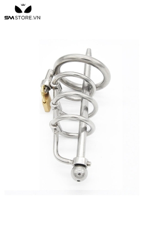 SMT4909 - Sounding inox với lồng khóa bên ngoài và que niệu đạo trong