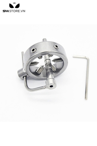 SMT4911 - Sounding inox niệu inox mix vòng đeo dương vật đính 6 vít